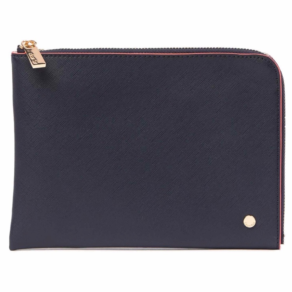 DEUX LUX LEATHER POUCHE IN BLK (PNK + YLW AVAIL)